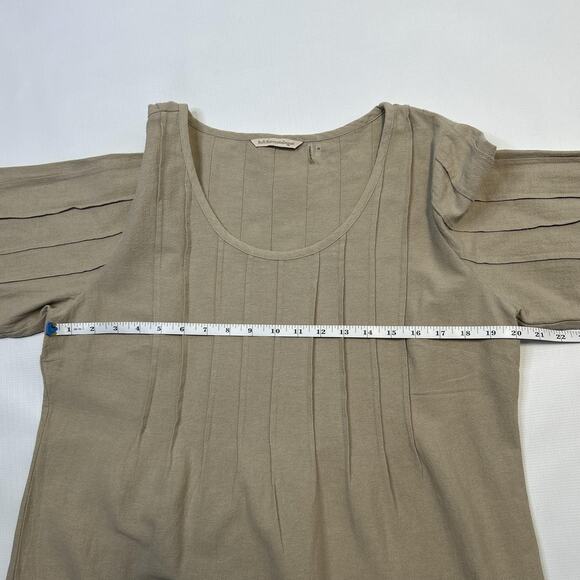 Soft Surroundings Sweater Womens Medium Tan Textured Pullover 3/4 Sleeve Cotton - Picture 10 of 12